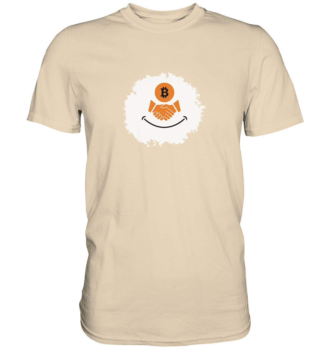 Smiley Bitcoin handshake - (Ladies Collection 21% Rabatt bis zum Halving 2024) - Premium Shirt