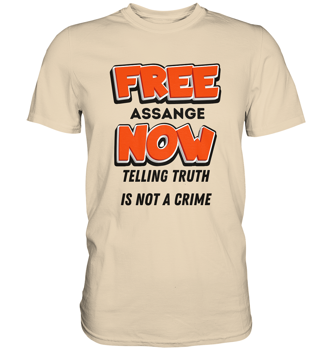 FREE ASSANGE NOW - TELLING TRUTH IS NOT A CRIME - Premium Shirt