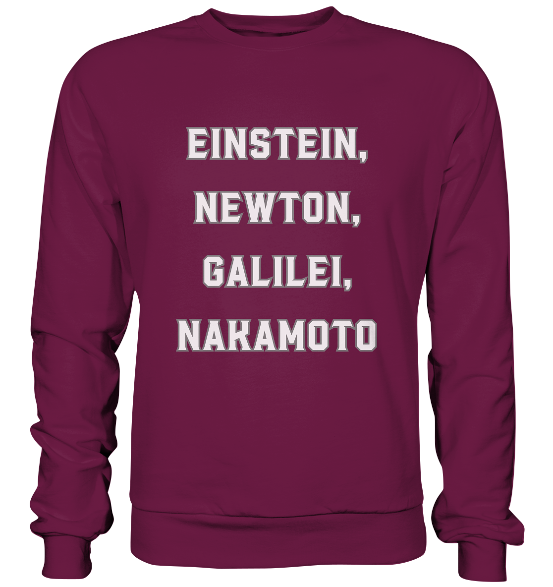 EINSTEIN, NEWTON, GALILEI, NAKAMOTO - Premium Sweatshirt