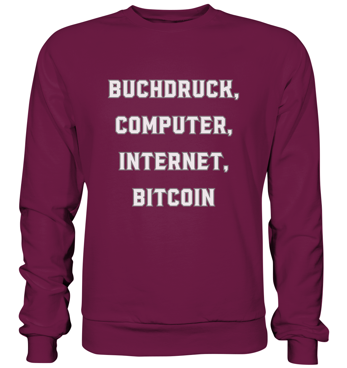 Buchdruck, Computer, Internet, Bitcoin - Premium Sweatshirt