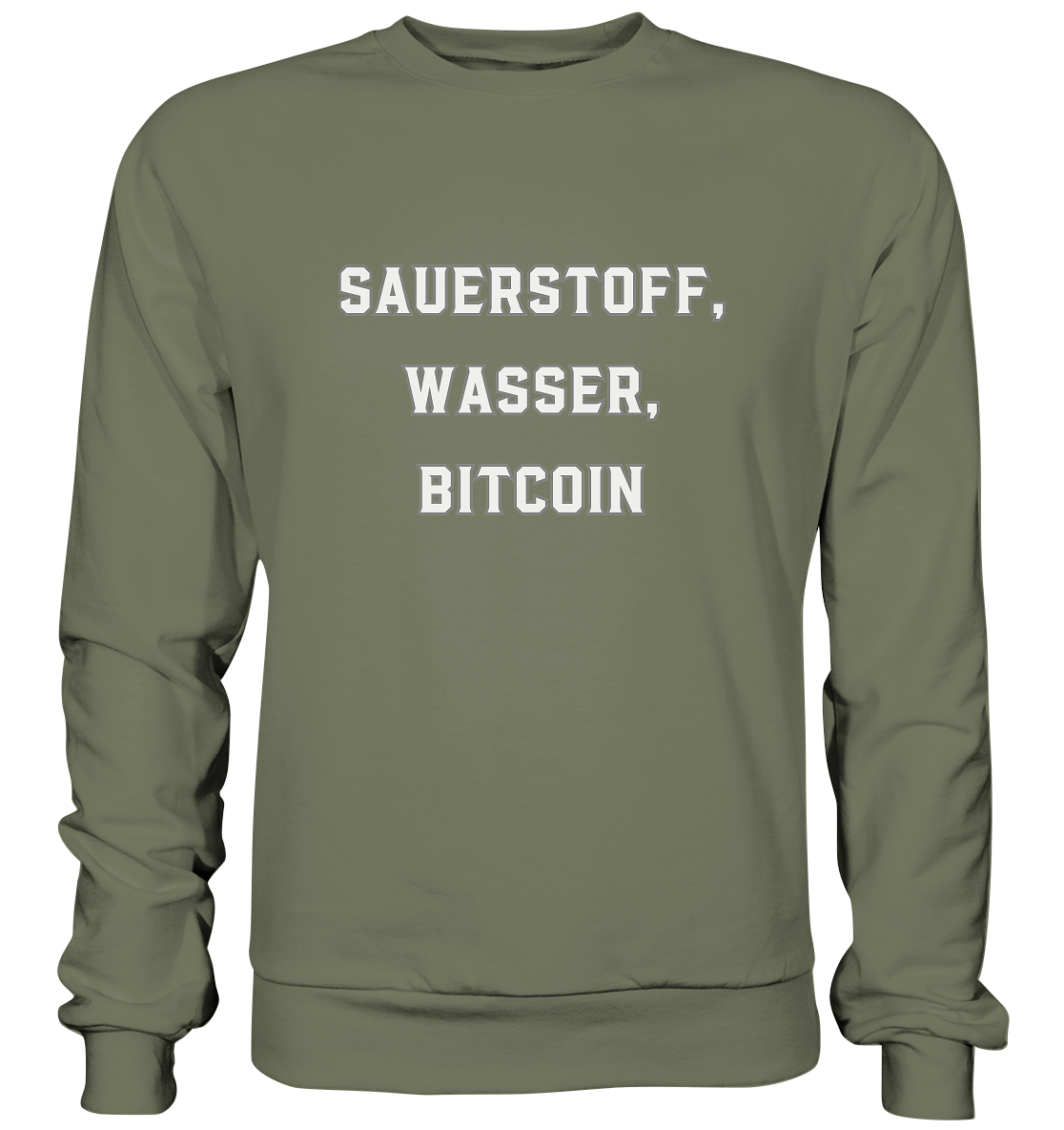 Sauerstoff, Wasser, Bitcoin - Premium Sweatshirt