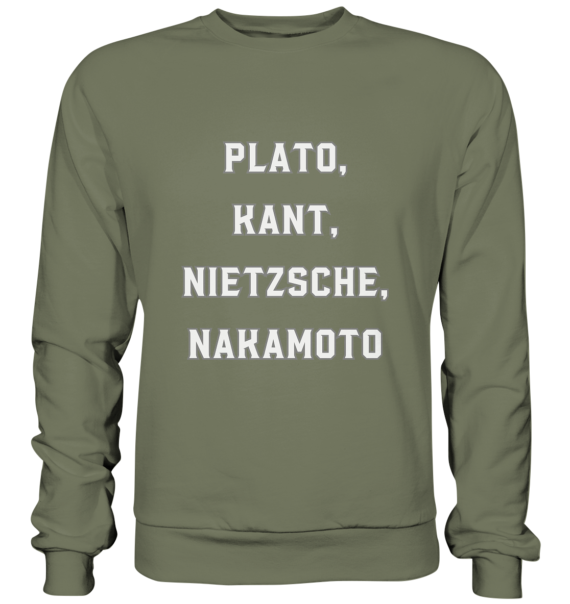 PLATO, KANT, NIETZSCHE, NAKANOTO - Premium Sweatshirt