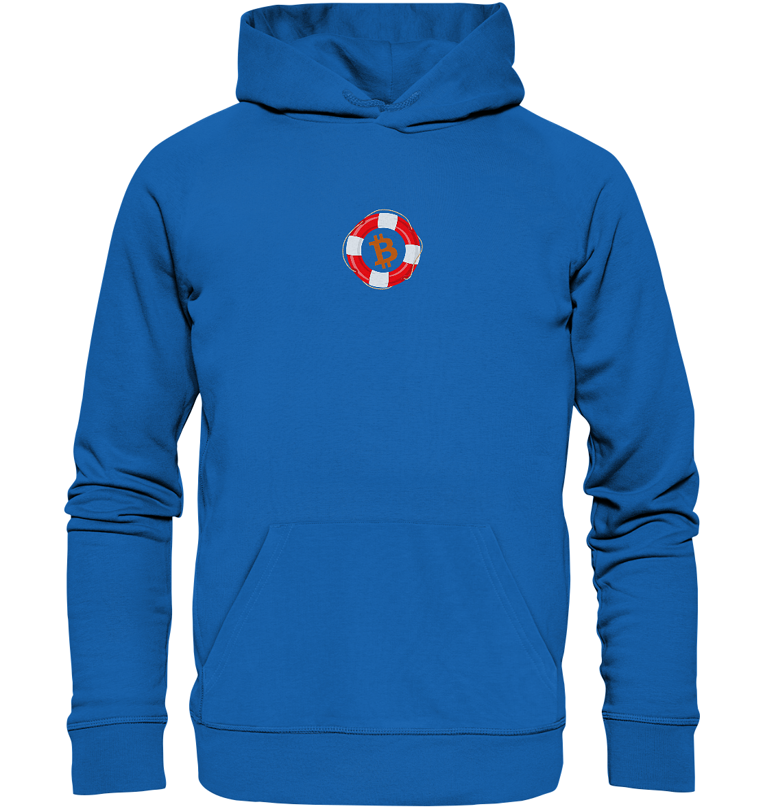 Minimalistisch Rettungsring Bitcoin - Premium Unisex Hoodie