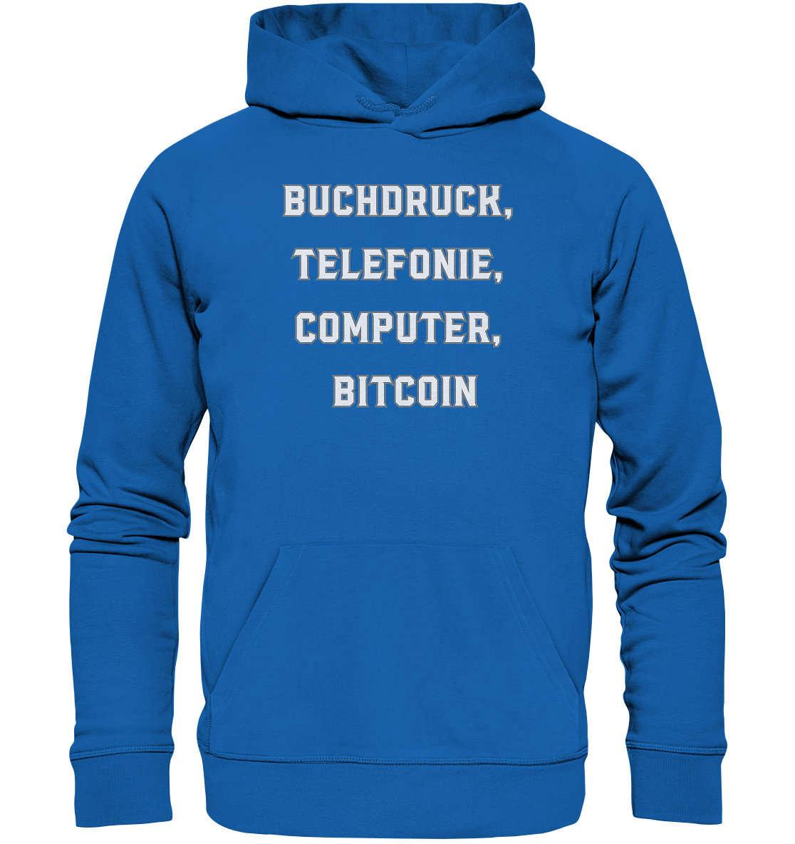 Buchdruck, Telefonie, Computer, Bitcoin  - Premium Unisex Hoodie