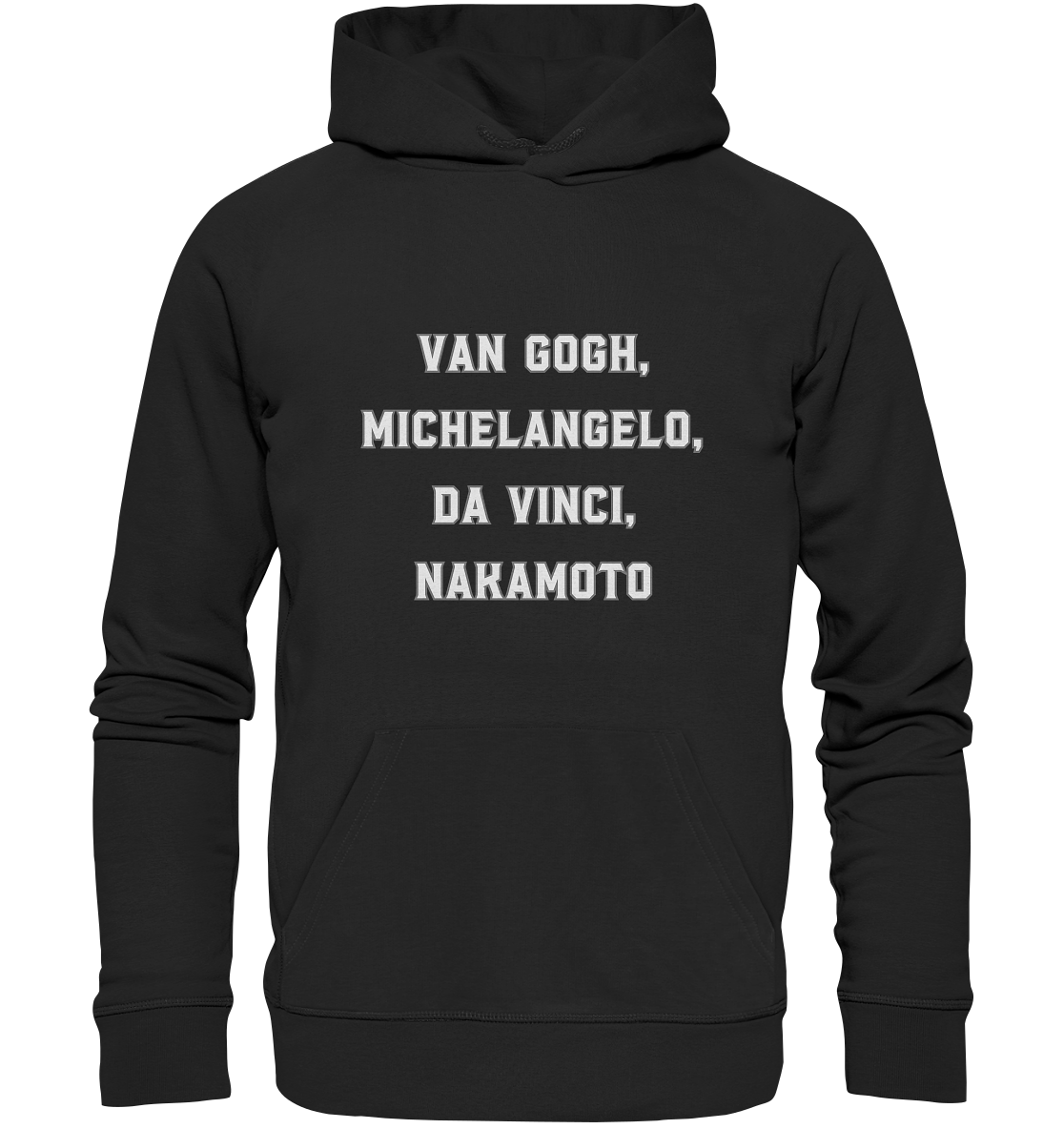 van Gogh, Michelangelo, da Vinci, Nakamoto - Premium Unisex Hoodie