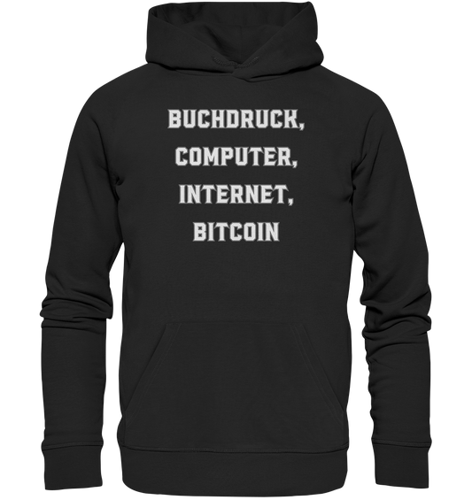 Buchdruck, Computer, Internet, Bitcoin - Premium Unisex Hoodie