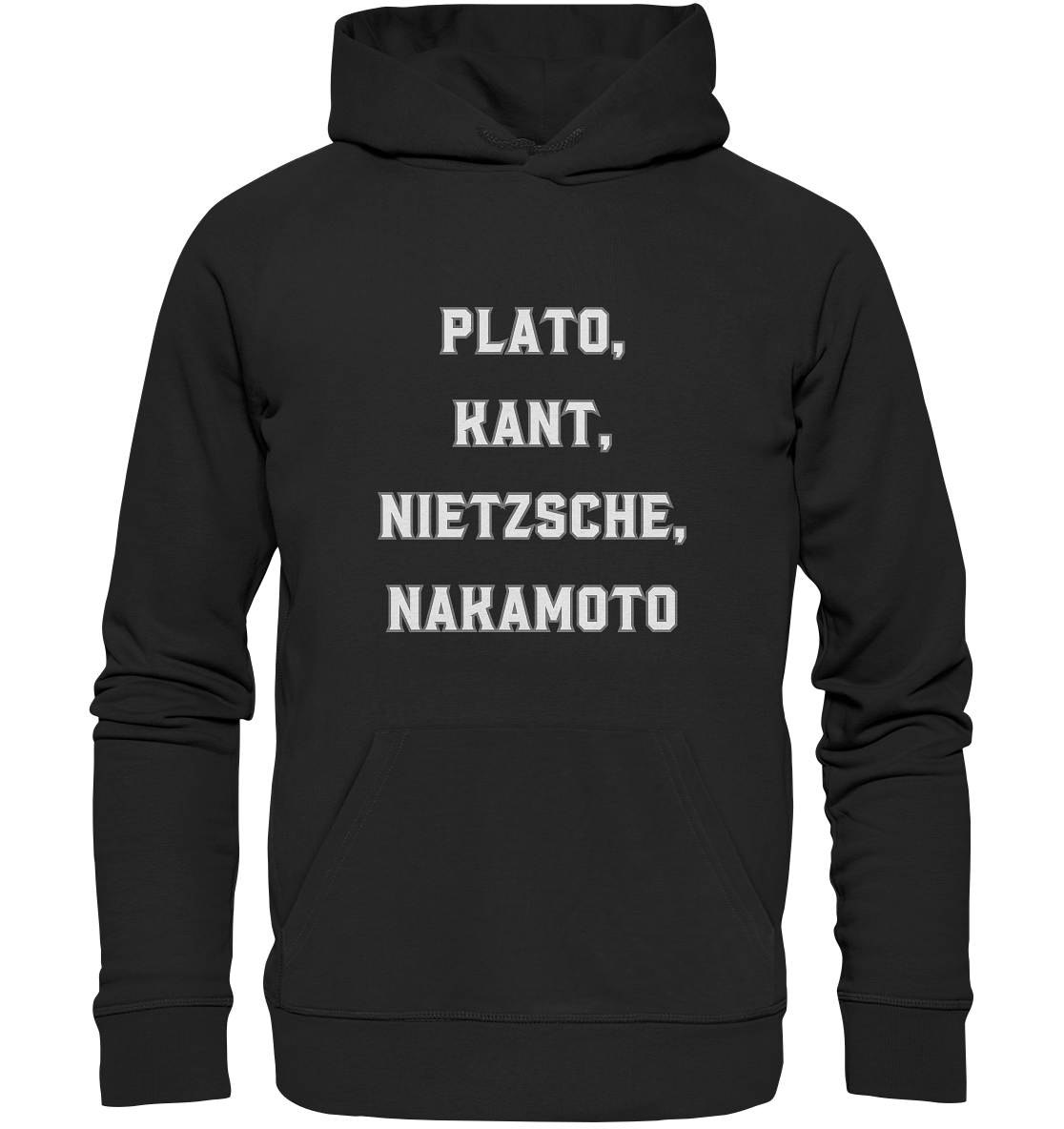 PLATO, KANT, NIETZSCHE, NAKANOTO - Premium Unisex Hoodie