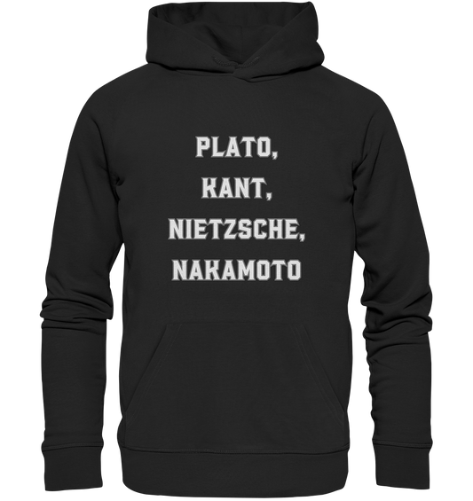 PLATO, KANT, NIETZSCHE, NAKANOTO - Premium Unisex Hoodie