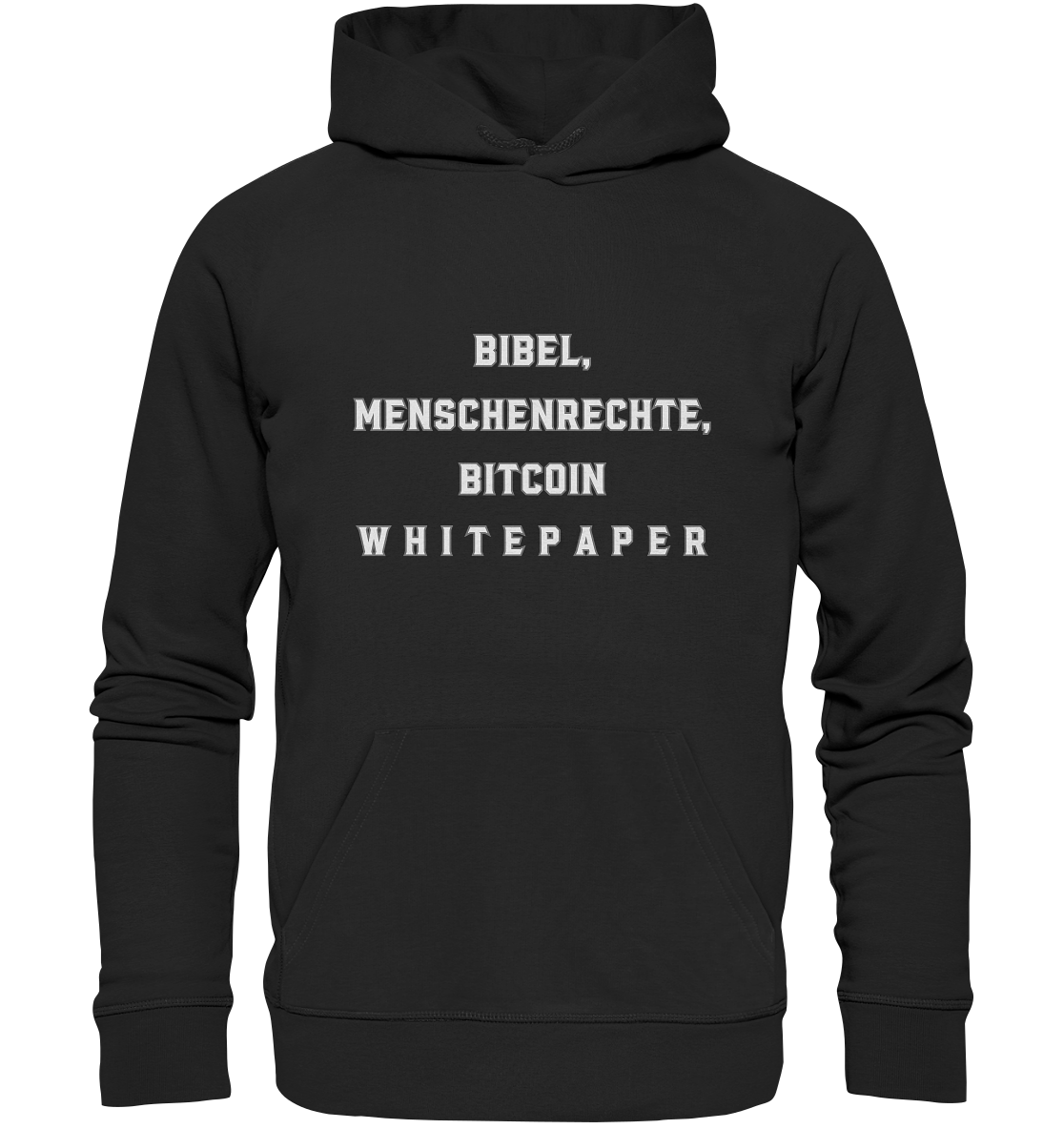 BIBEL, MENSCHENRECHTE, BITCOIN W H I T E P A P E R  - Premium Unisex Hoodie