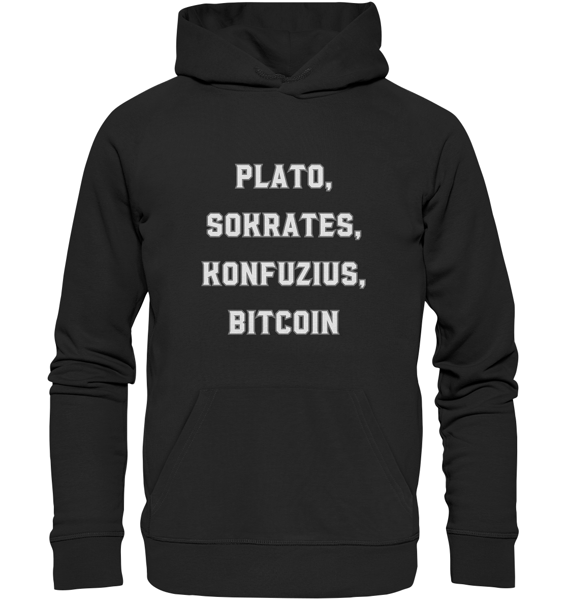 PLATO, SOKRATES, KONFUZIUS, BITCOIN  - Premium Unisex Hoodie