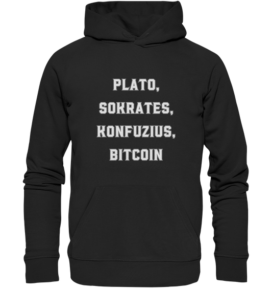 PLATO, SOKRATES, KONFUZIUS, BITCOIN  - Premium Unisex Hoodie