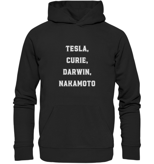 TESLA, CURIE, DARWIN, NAKAMOTO  - Premium Unisex Hoodie