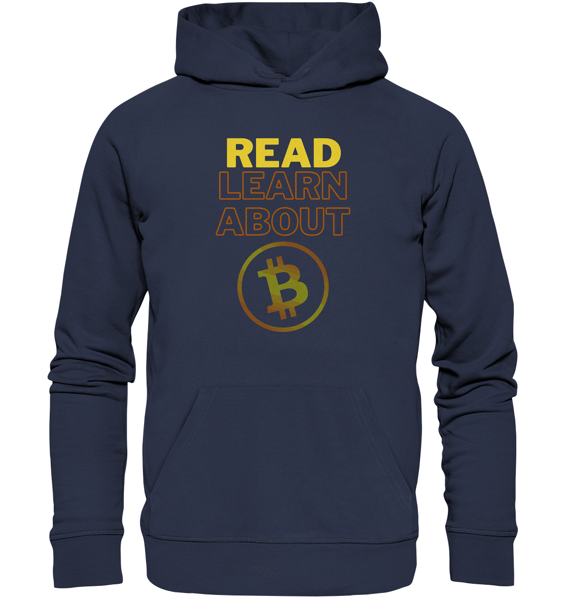 READ - LEARN ABOUT - BTC-Symbol - Premium Unisex Hoodie