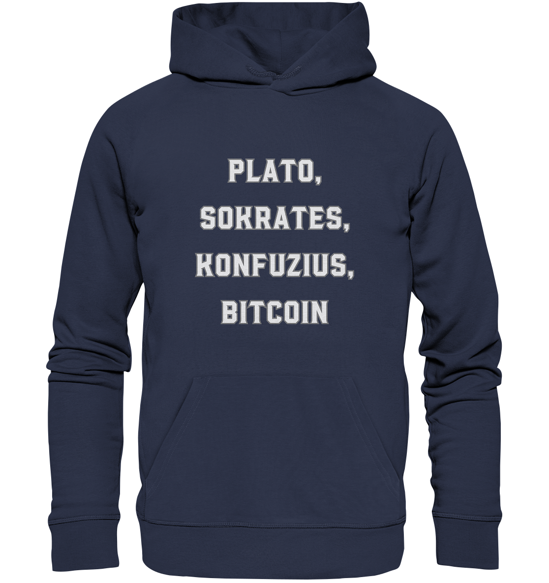 PLATO, SOKRATES, KONFUZIUS, BITCOIN  - Premium Unisex Hoodie