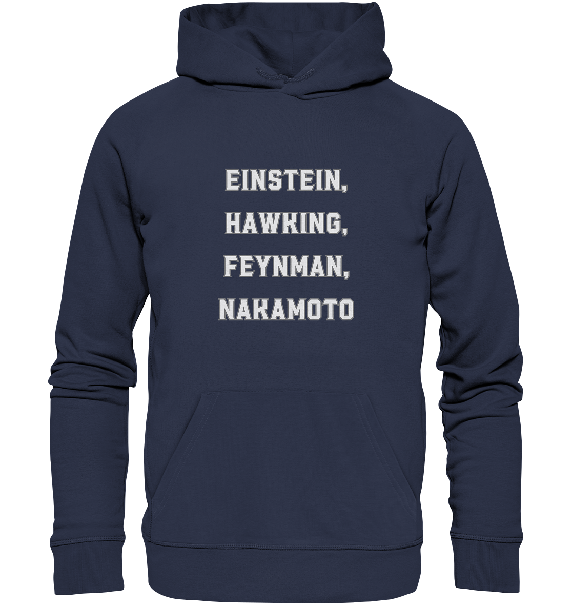 EINSTEIN, HAWKING, FEYNMAN, NAKAMOTO - Premium Unisex Hoodie