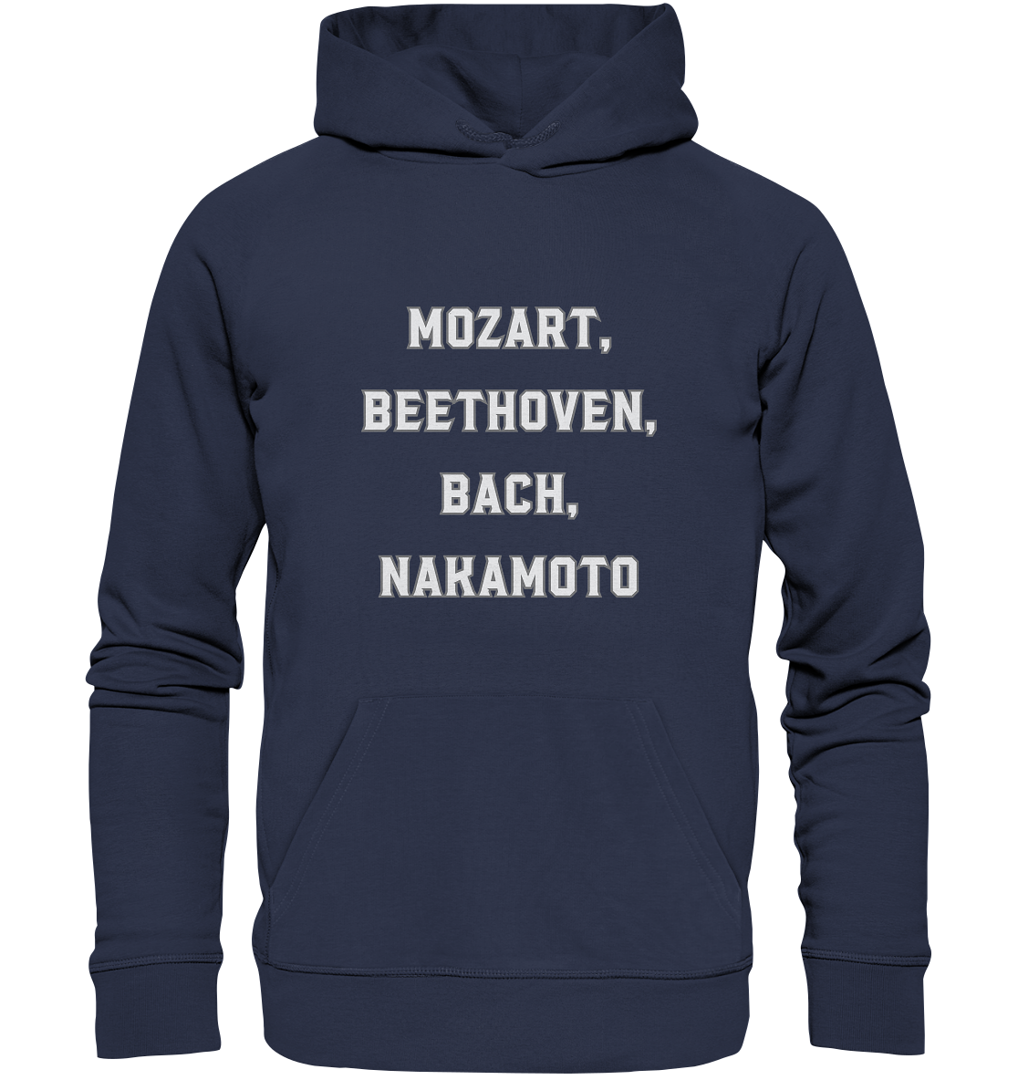 MOZART, BEETHOVEN, BACH, NAKAMOTO  - Premium Unisex Hoodie