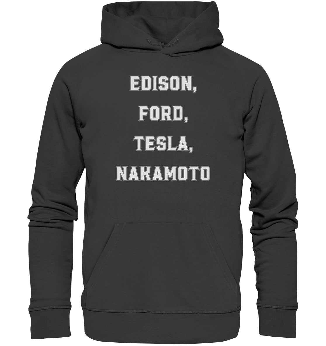 Erfinder: EDISON, FORD, TESLA, NAKAMOTO - Premium Unisex Hoodie