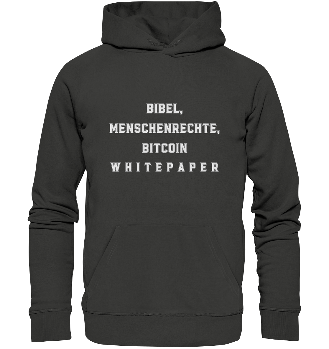 BIBEL, MENSCHENRECHTE, BITCOIN W H I T E P A P E R  - Premium Unisex Hoodie