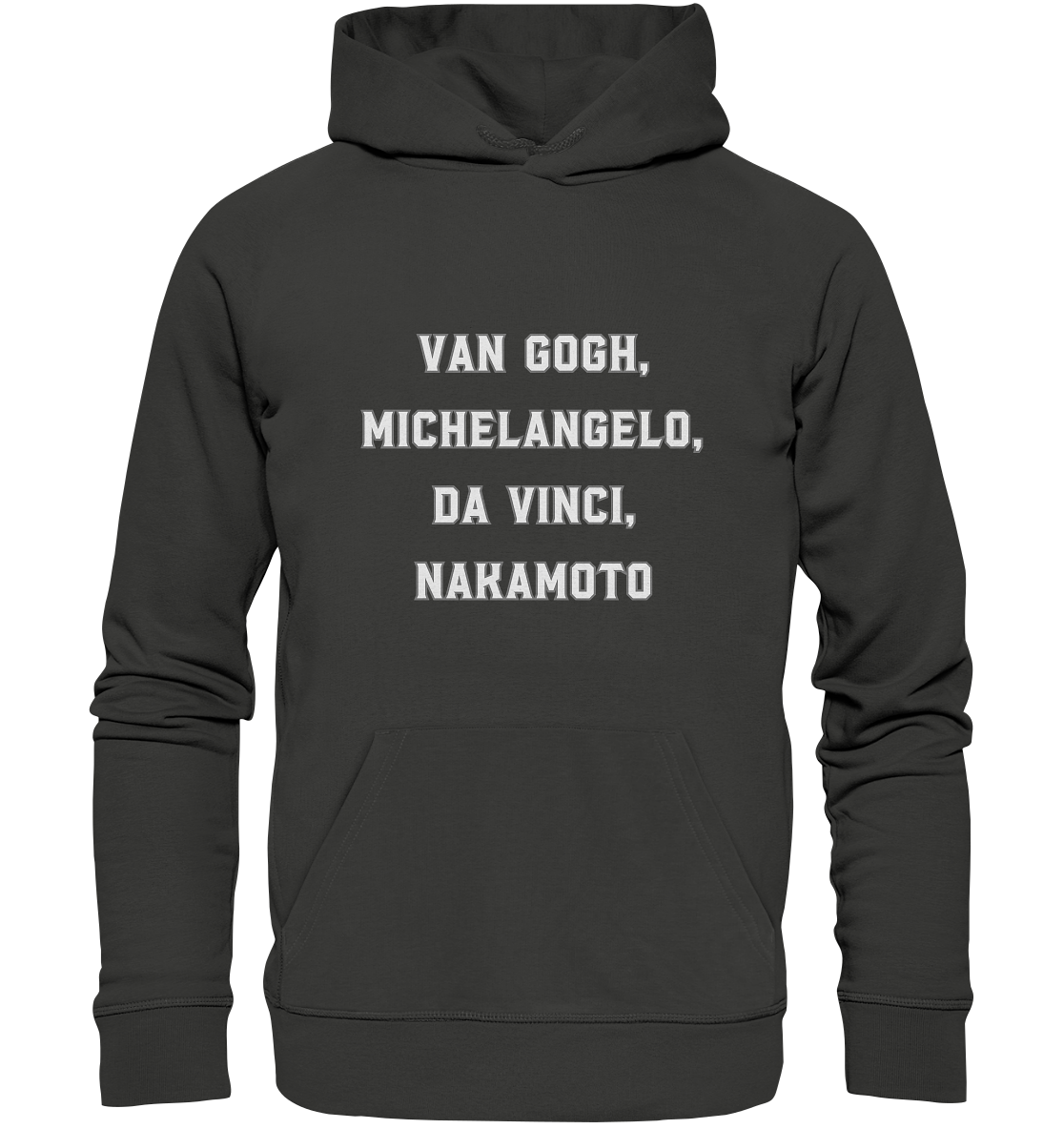 van Gogh, Michelangelo, da Vinci, Nakamoto - Premium Unisex Hoodie