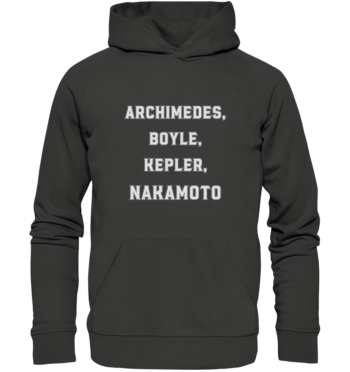 ARCHIMEDES, BOYLE, KEPLER, NAKAMOTO - Premium Unisex Hoodie