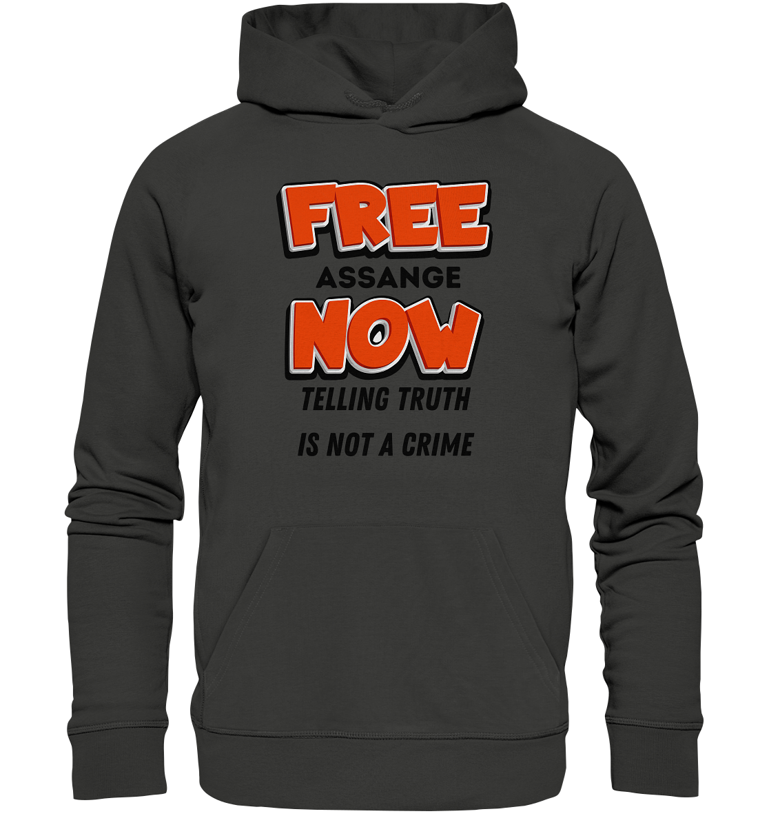 FREE ASSANGE NOW - TELLING TRUTH IS NOT A CRIME - Premium Unisex Hoodie