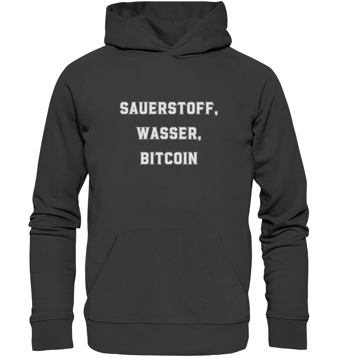 Sauerstoff, Wasser, Bitcoin - Premium Unisex Hoodie