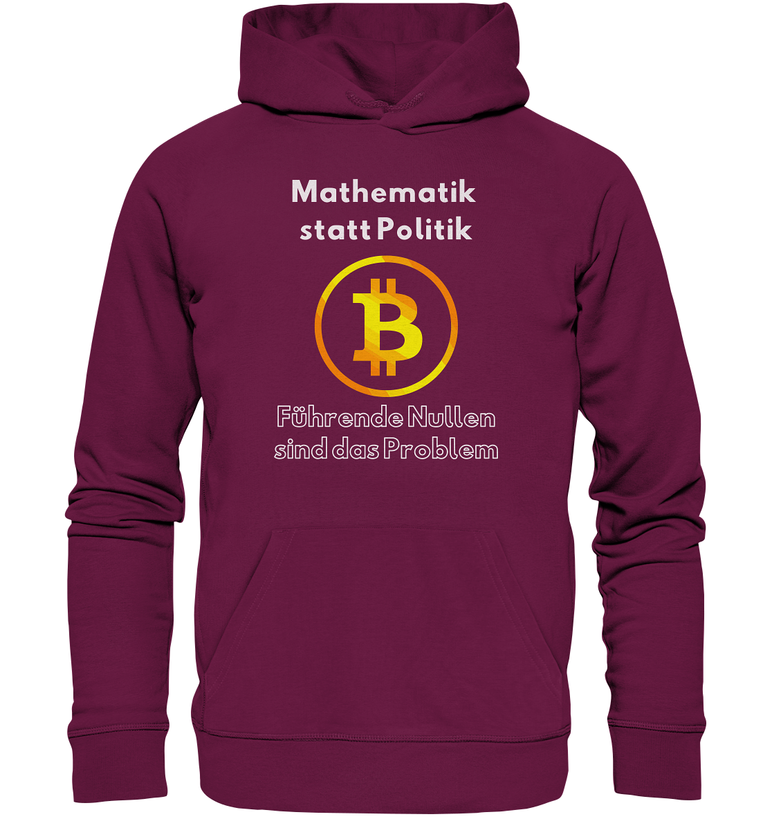 Mathematik statt Politik - führende Nullen sind (überall) das Problem ;-) Variante: unten offene Schrift - Premium Unisex Hoodie