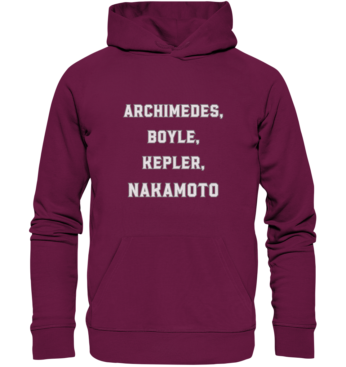 ARCHIMEDES, BOYLE, KEPLER, NAKAMOTO - Premium Unisex Hoodie