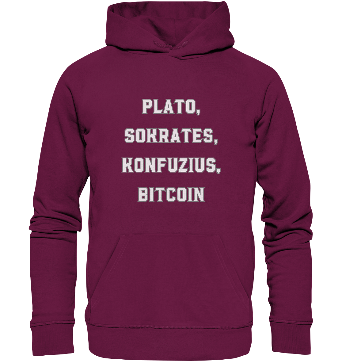 PLATO, SOKRATES, KONFUZIUS, BITCOIN  - Premium Unisex Hoodie