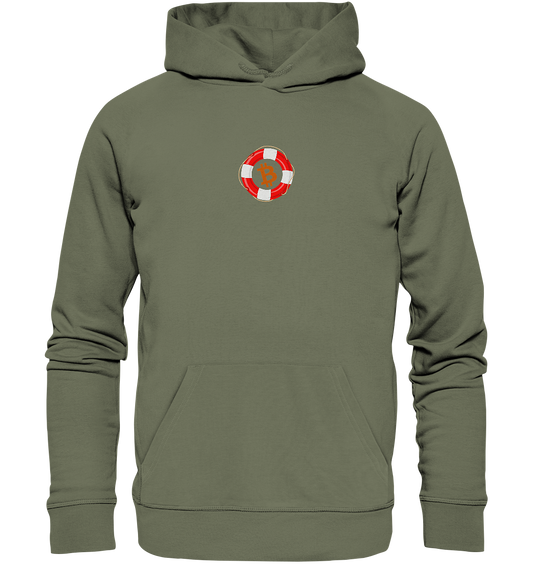 Minimalistisch Rettungsring Bitcoin - Premium Unisex Hoodie