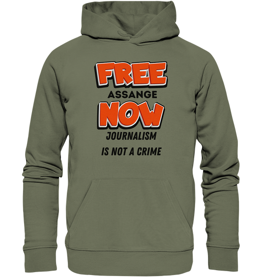 FREE ASSANGE NOW - JOURNALISM IS NOT A CRIME - Premium Unisex Hoodie