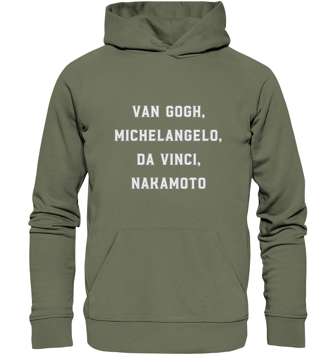 van Gogh, Michelangelo, da Vinci, Nakamoto - Premium Unisex Hoodie