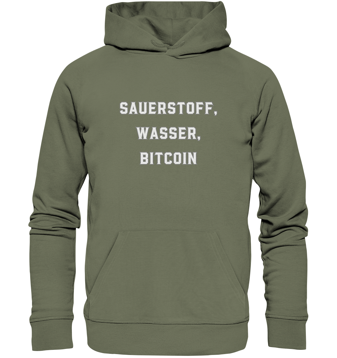 Sauerstoff, Wasser, Bitcoin - Premium Unisex Hoodie