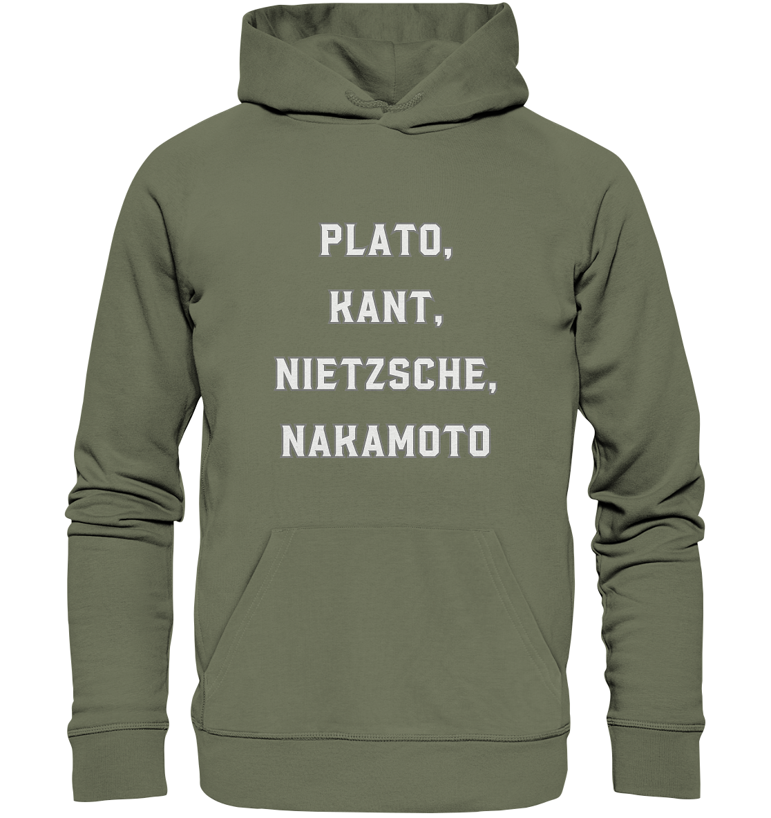 PLATO, KANT, NIETZSCHE, NAKANOTO - Premium Unisex Hoodie