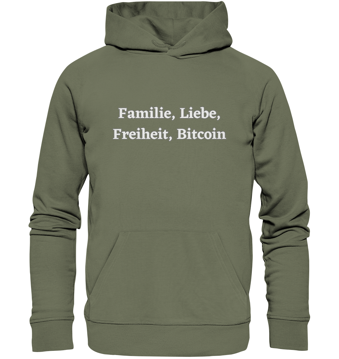 Familie, Liebe, Freiheit, Bitcoin - Premium Unisex Hoodie