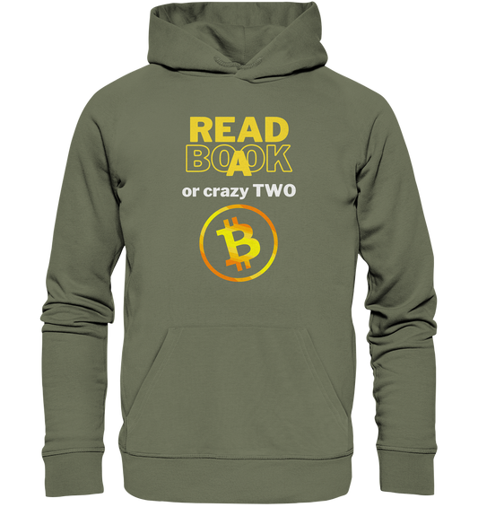 READ A BOOK or CRAZY TWO - Variante "Book" im Hintergrund - Premium Unisex Hoodie