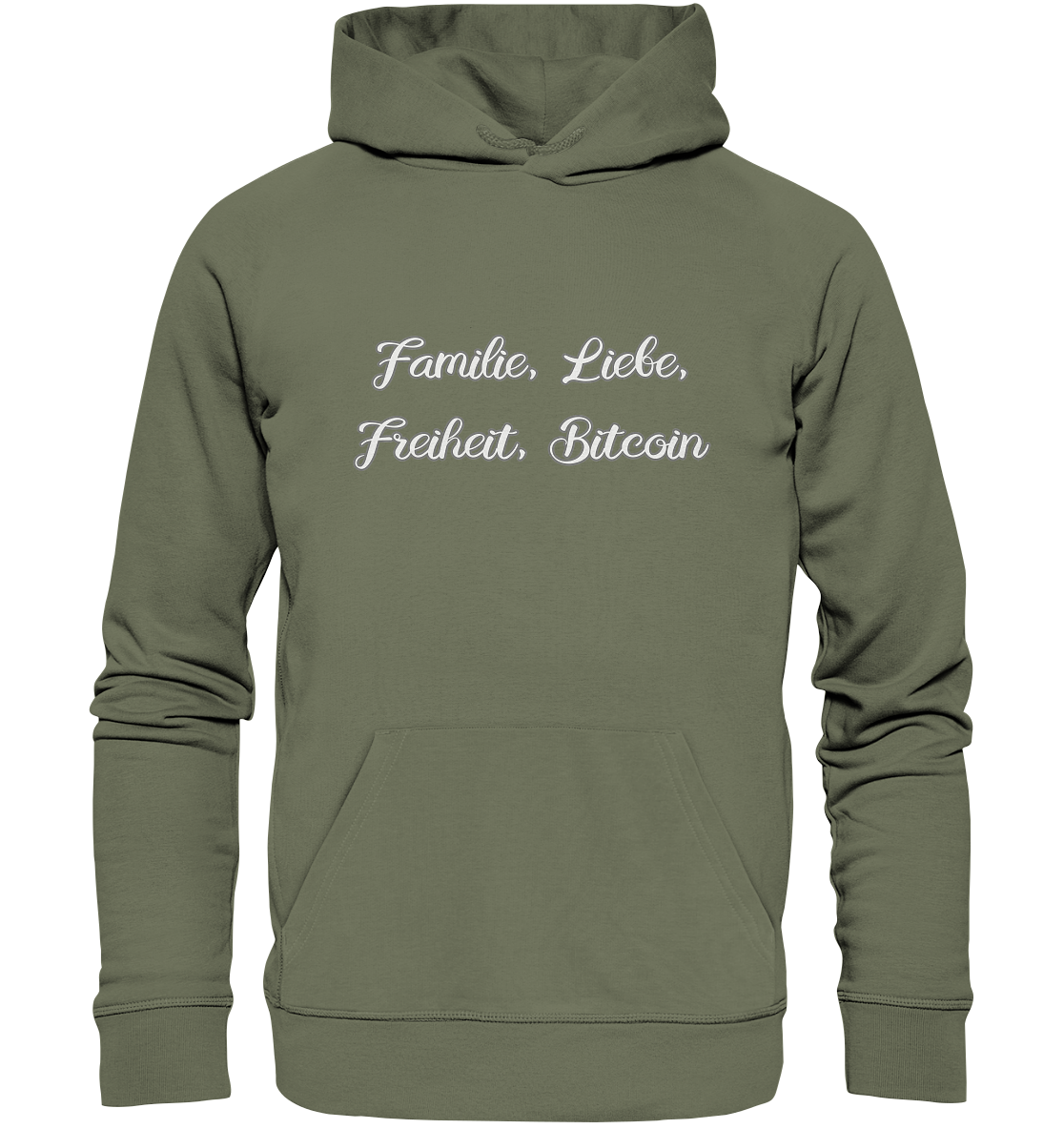 Familie, Liebe, Freiheit, Bitcoin - Premium Unisex Hoodie