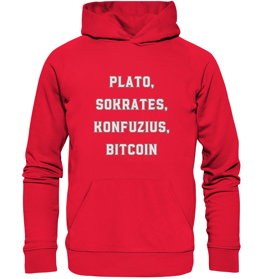 PLATO, SOKRATES, KONFUZIUS, BITCOIN  - Premium Unisex Hoodie