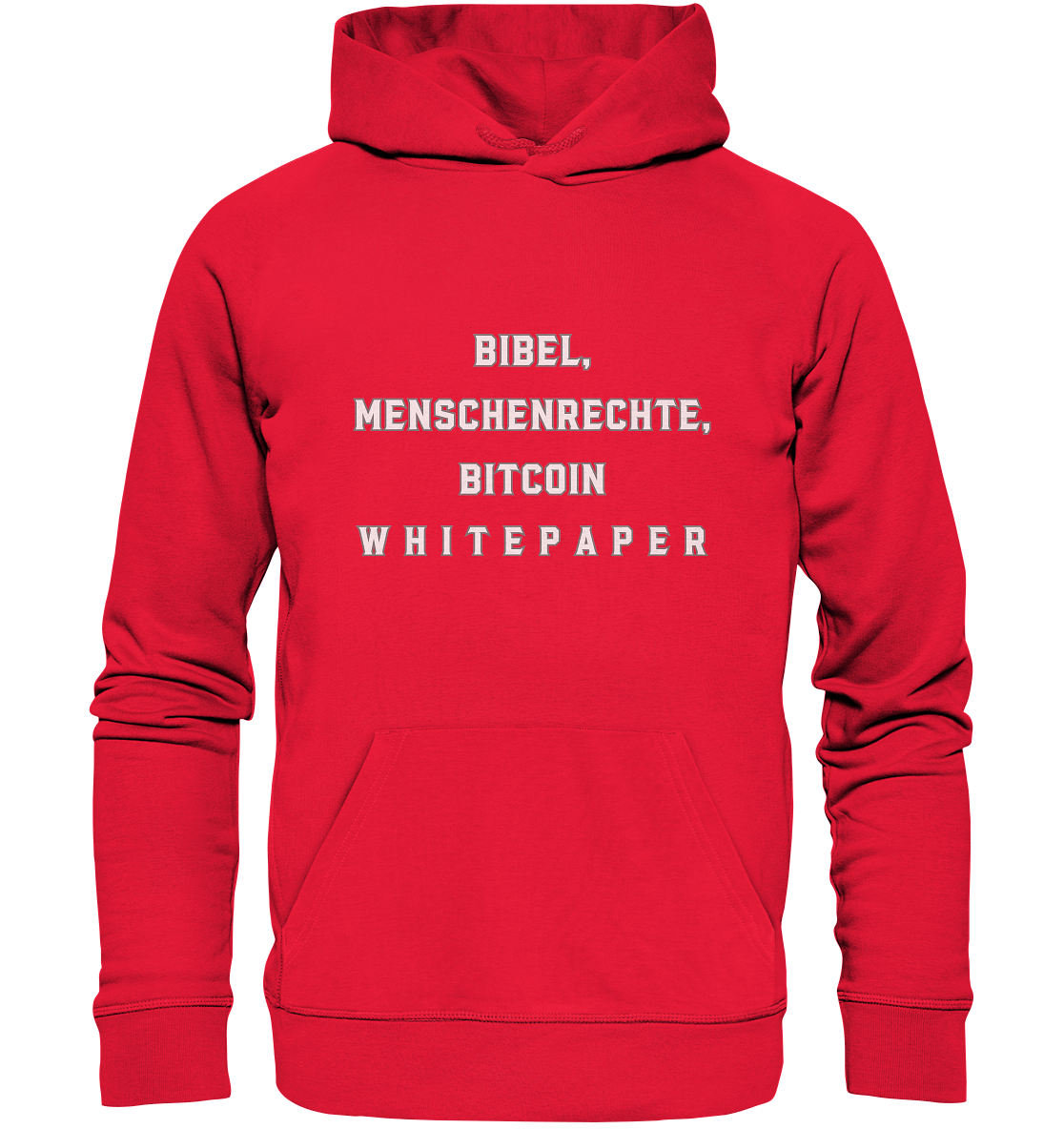 BIBEL, MENSCHENRECHTE, BITCOIN W H I T E P A P E R  - Premium Unisex Hoodie