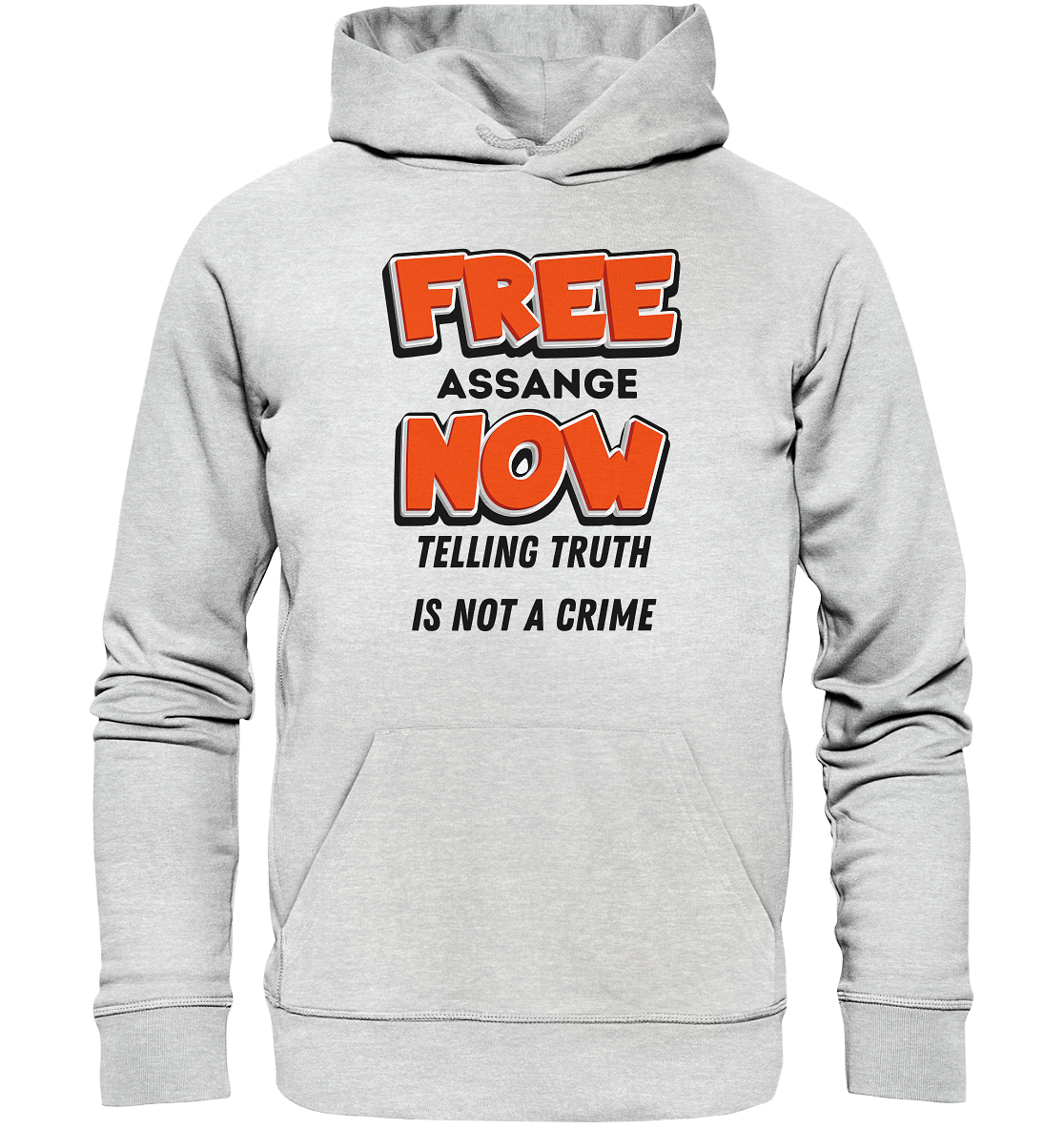 FREE ASSANGE NOW - TELLING TRUTH IS NOT A CRIME - Premium Unisex Hoodie