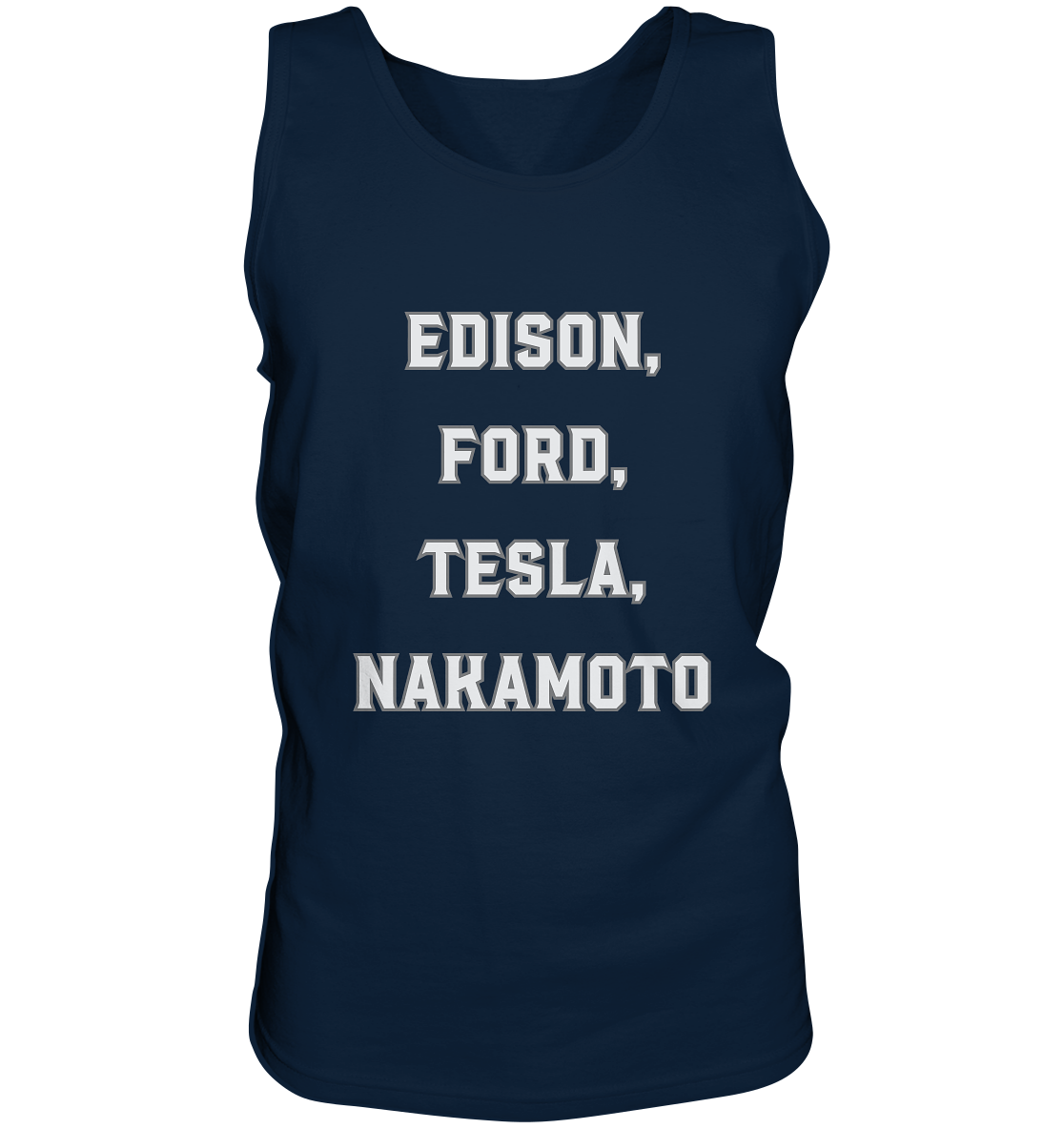 Erfinder: EDISON, FORD, TESLA, NAKAMOTO - Tank-Top