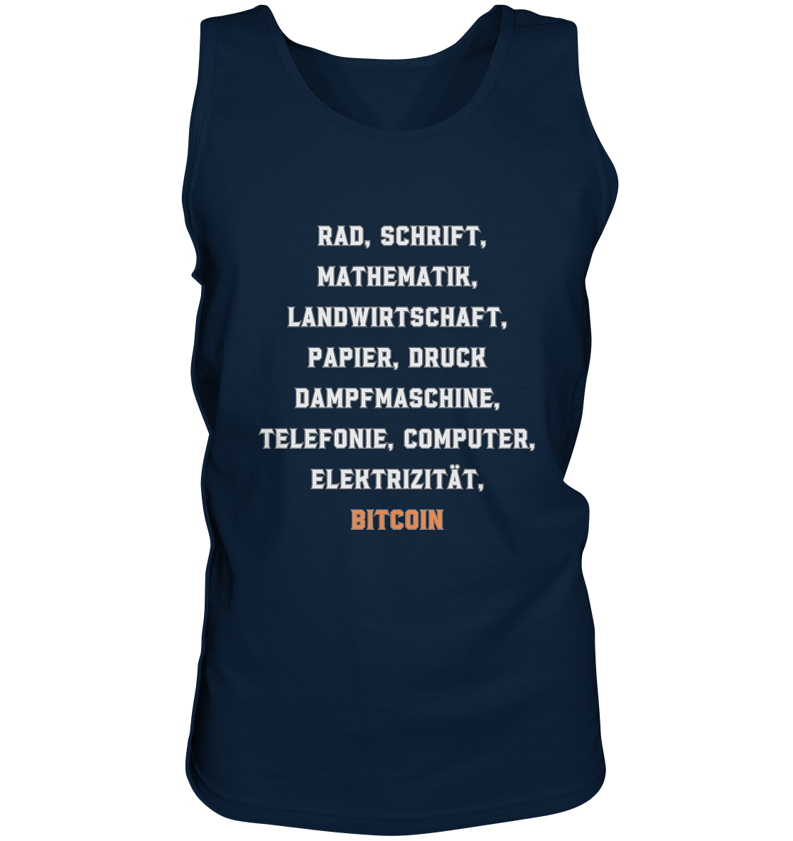 Erfindungen vom Rad bis zu BITCOIN - Tank-Top