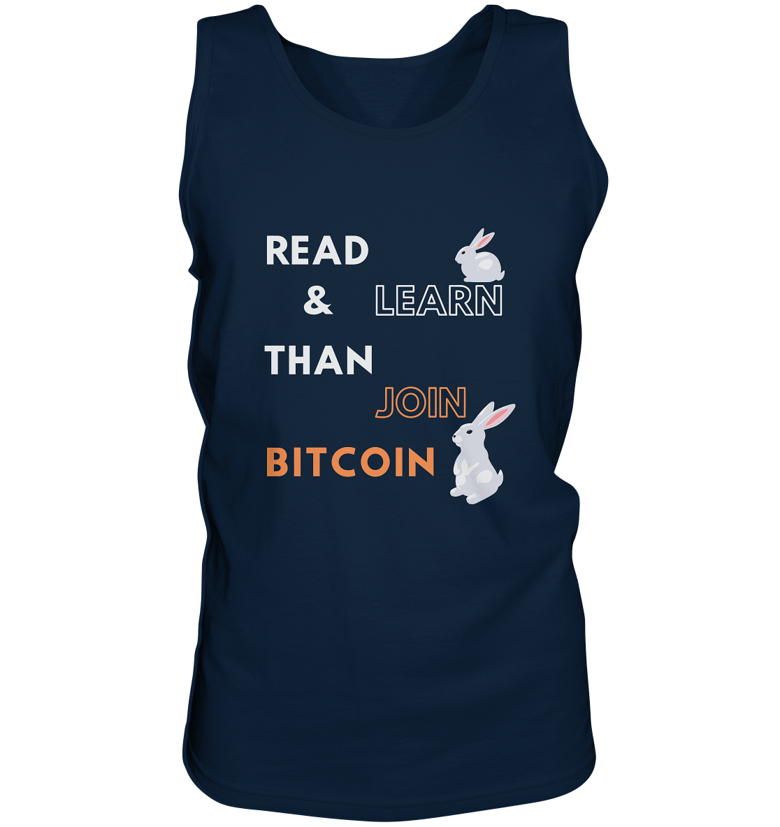 READ & LEARN, THAN JOIN BITCOIN - Bunny Version - Tank-Top