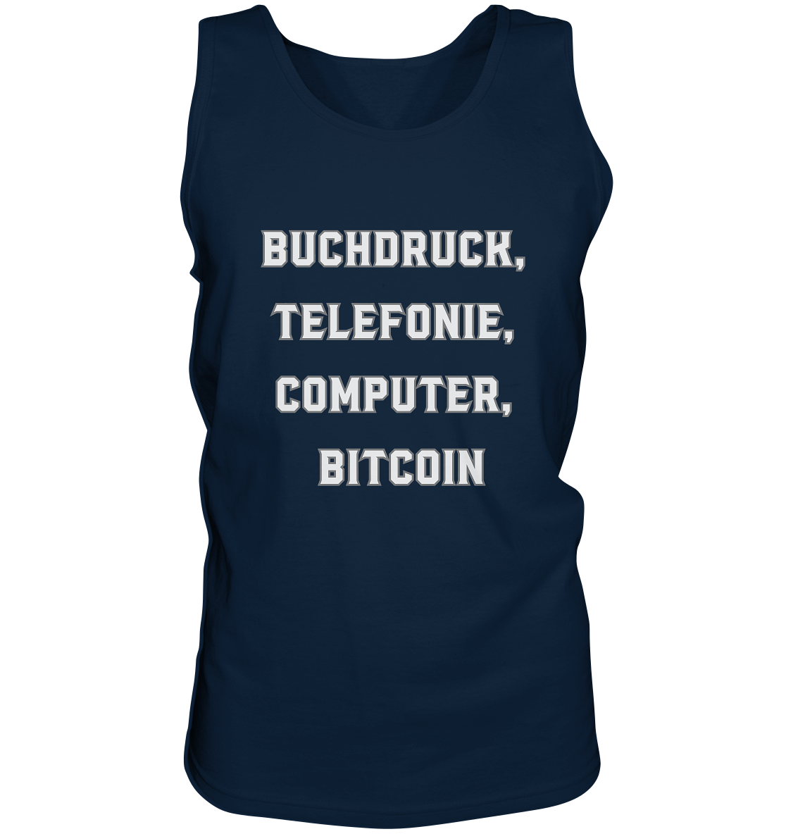 Buchdruck, Telefonie, Computer, Bitcoin  - Tank-Top