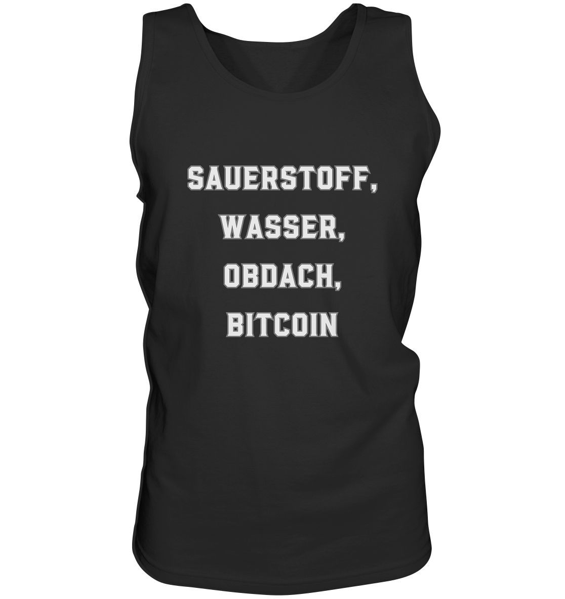 SAUERSTOFF, WASSER, OBDACH, BITCOIN - Tank-Top