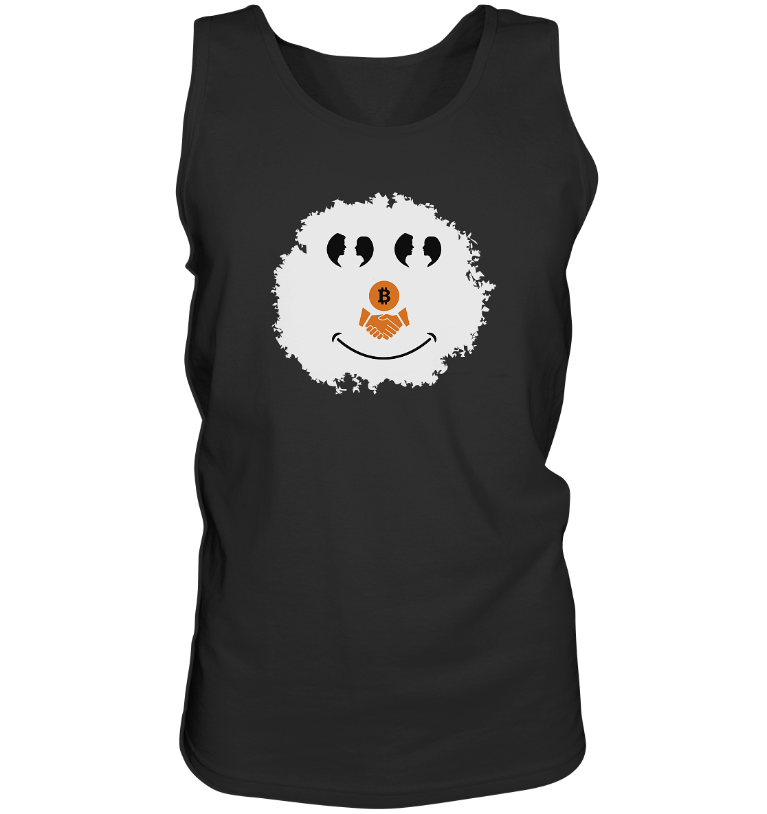 BITCOIN Augen Gespräch handshake SMILEY - Tank-Top