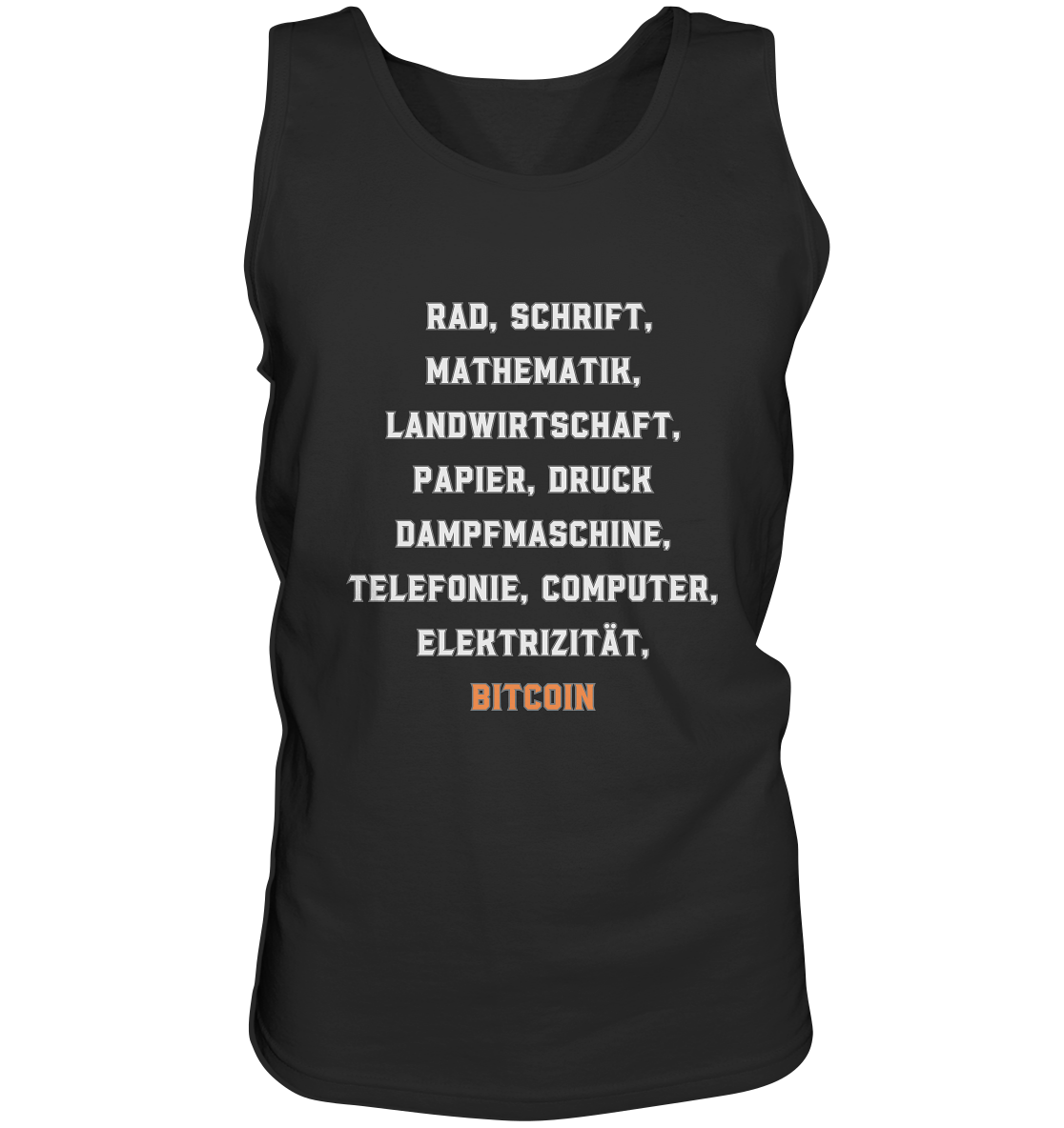 Erfindungen vom Rad bis zu BITCOIN - Tank-Top