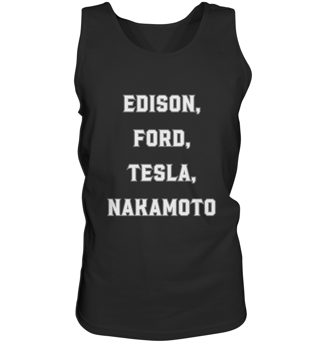 Erfinder: EDISON, FORD, TESLA, NAKAMOTO - Tank-Top