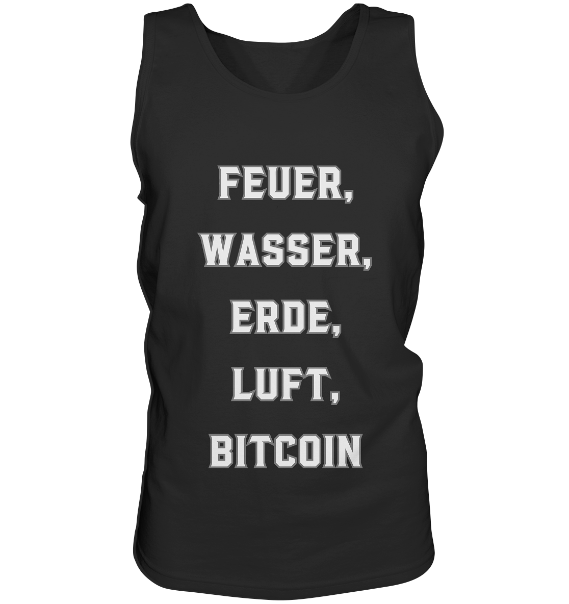 FEUER, WASSER, ERDE, LUFT, BITCOIN - Tank-Top