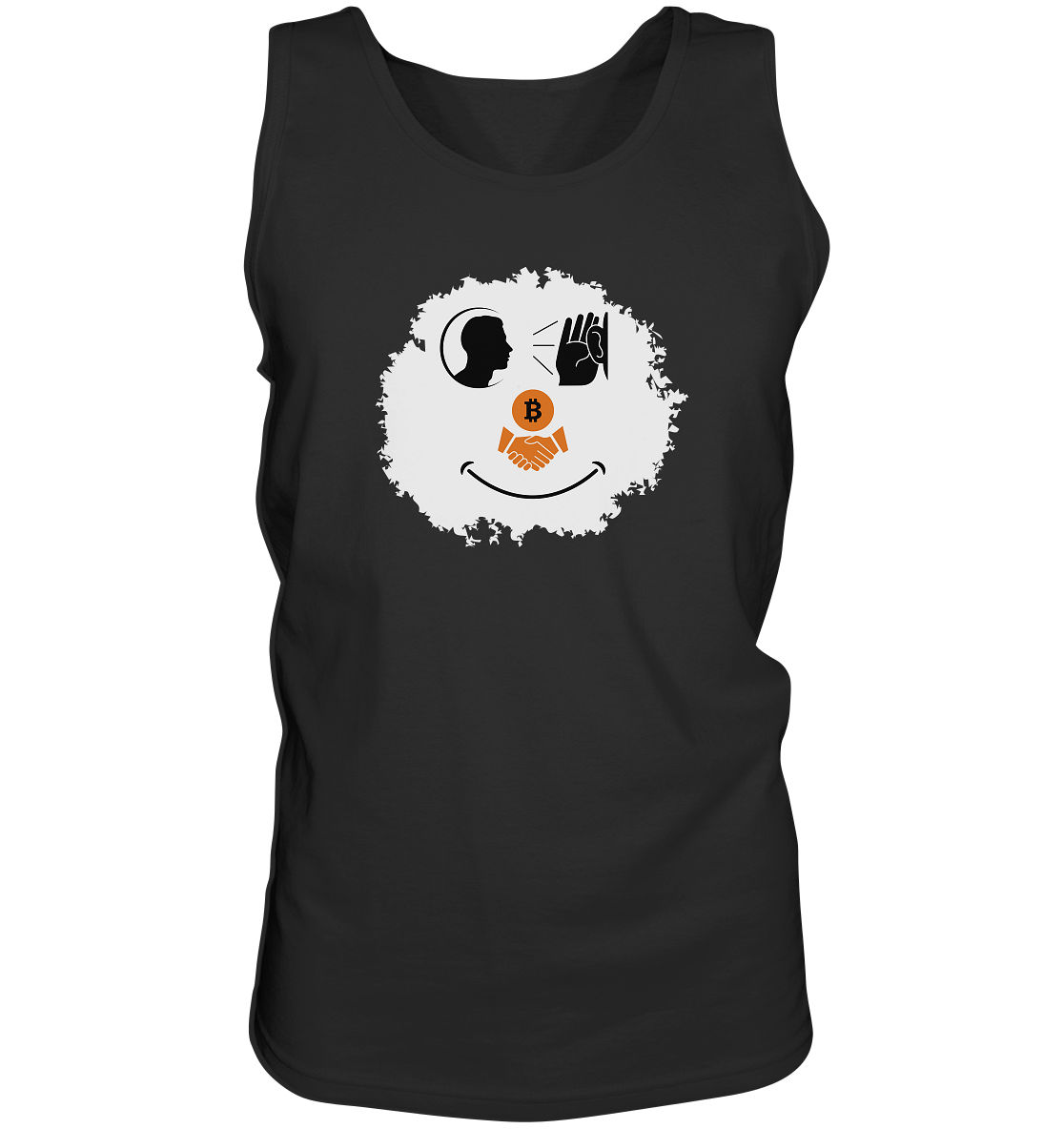 BITCOIN listen to handshake SMILEY - Tank-Top